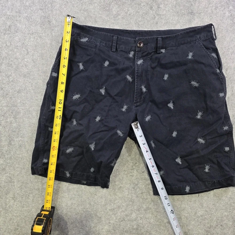 Barbour Shorts Mens 38 Blue Chino Embroidered Bug Animal Print 11‎ Inseam Cotton